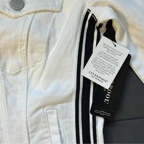 Liverpool Women's “Jackie Jacket” White with Black Stripe , Size XS - Picture 12 of 13